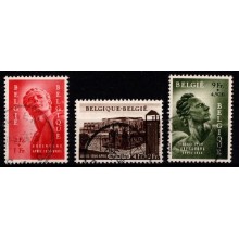 1954 Belgien - AFA 1009-11 - Politiske fanger. Velgørenhedsmærker - Komplet sæt - Stemplet.